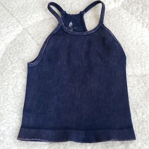 Free People Movement Happiness Runs Long Crop Washed Navy
